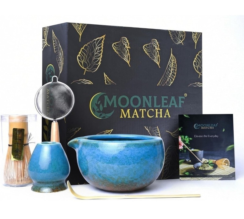 Matcha Whisk Kit Set – Matcha Bowl, Bamboo Whisk, Sifter, Scoop, Whisk Holder