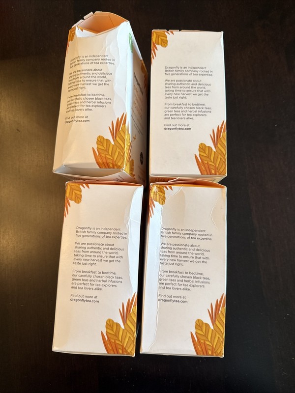 Lot 4 Boxes: Dragonfly Tea Organic Vanilla Rooibos Caffeine Free Exp 3/27 gallery