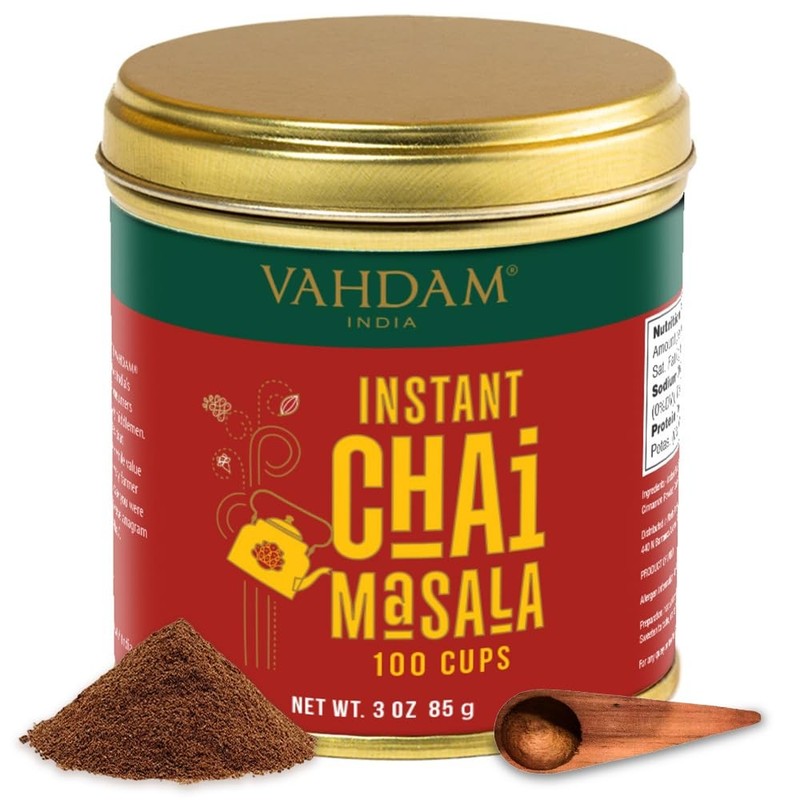 Instant Chai Tea 3oz/85g – Traditional Masala Chai | Makes 100 Cups | Natural…