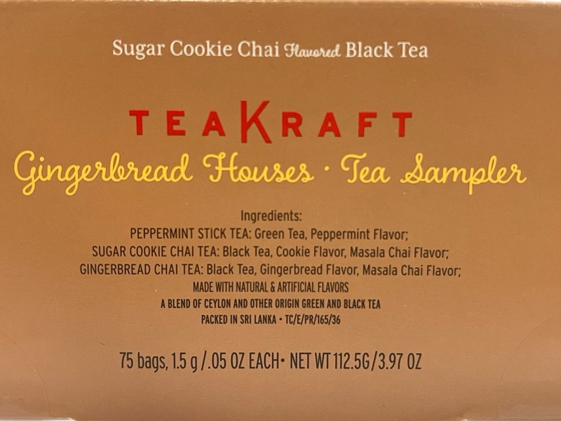 Teakraft Gingerbread House Tea Sampler Set Peppermint, Sugar Cookie, Gingerbread gallery