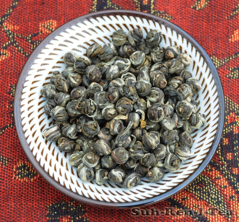 Chinese Jasmine Dragon GREEN TEA PEARLS Organic Loose Leaf Festival Drink Balls