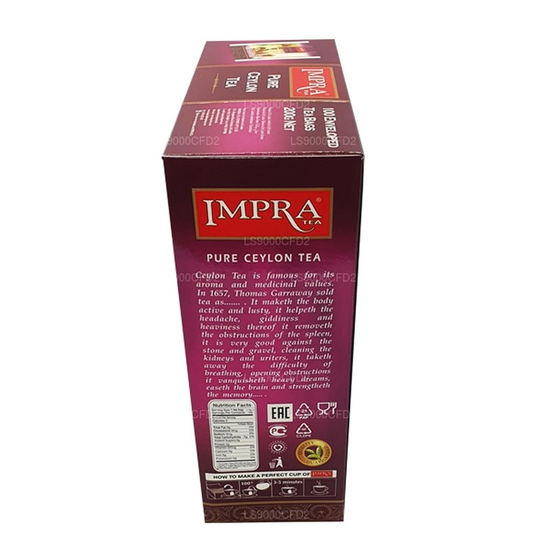 Impra Pure Ceylon Tea Special Tea Double Chamber100 bags 200 G gallery