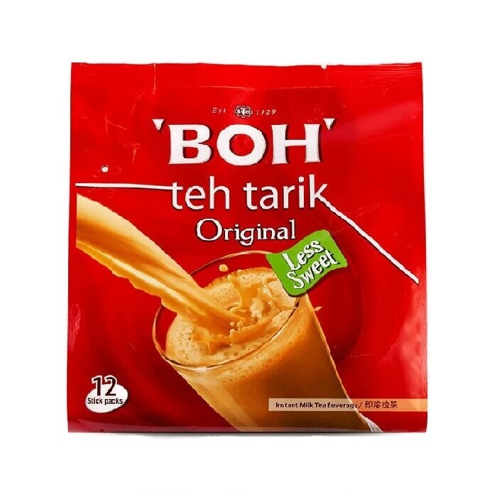 BOH Plantation TEH TARIK Kurang Manis Less Sweet 12 Packet 30g each Malaysia Tea