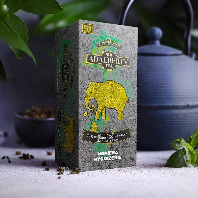Adalbert's Tea OOLONG WITH STRAWBERRY AND PAPAYA FLAVOR - 25 envelopes - 50g gallery