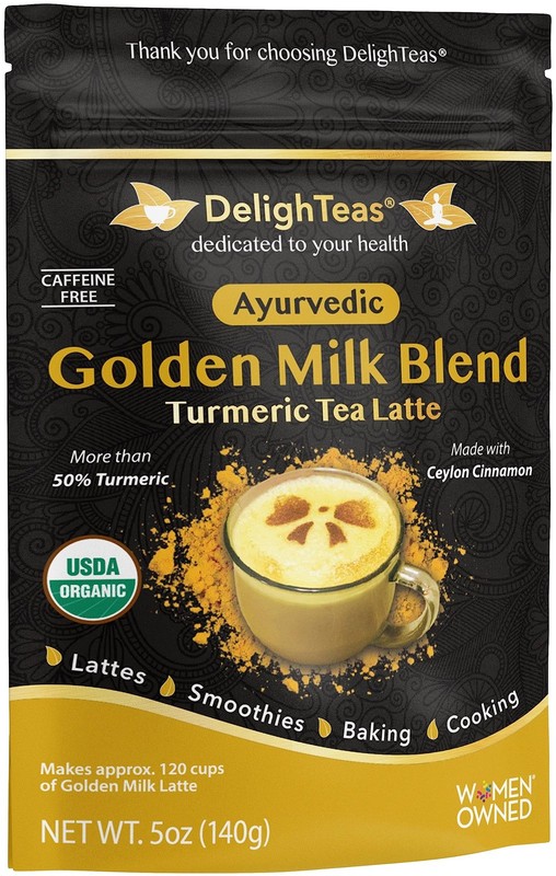 Organic Golden Milk Powder with Turmeric, Ginger, Ceylon Cinnamon | Ayurvedic…