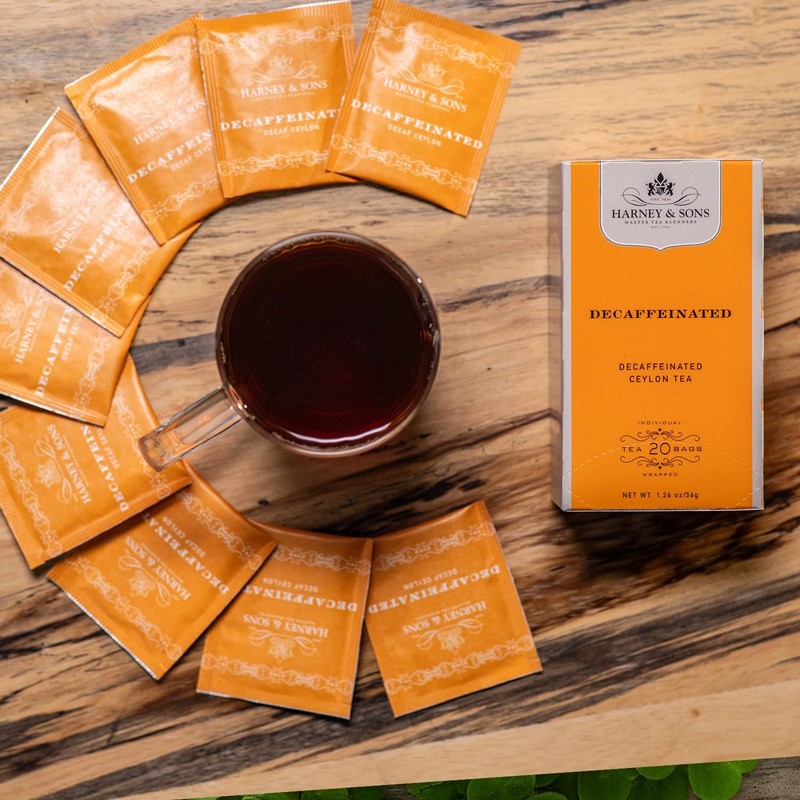 Harney & Sons Black Tea, Decaffeinated Ceylon, 20 Tea 20 Count (Pack of 1) gallery