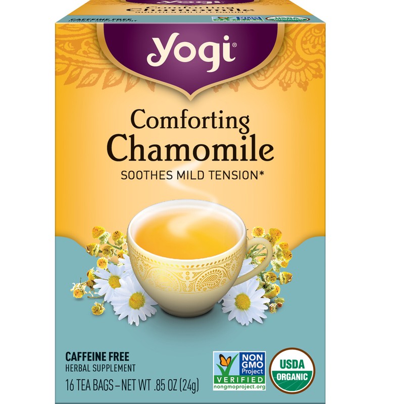 Yogi Tea – Comforting Chamomile Tea (4 Pack) Caffeine Free – 64 Organic Tea Bags