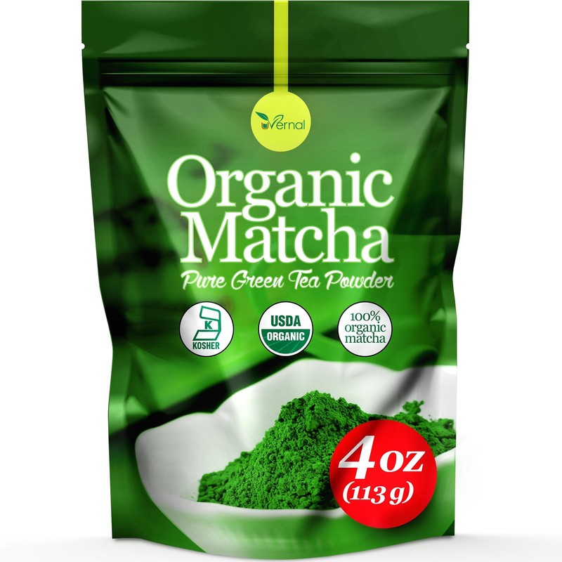 uVernal Organic Matcha Green Tea Powder - 100% Pure 4 Ounce (Pack of 1)
