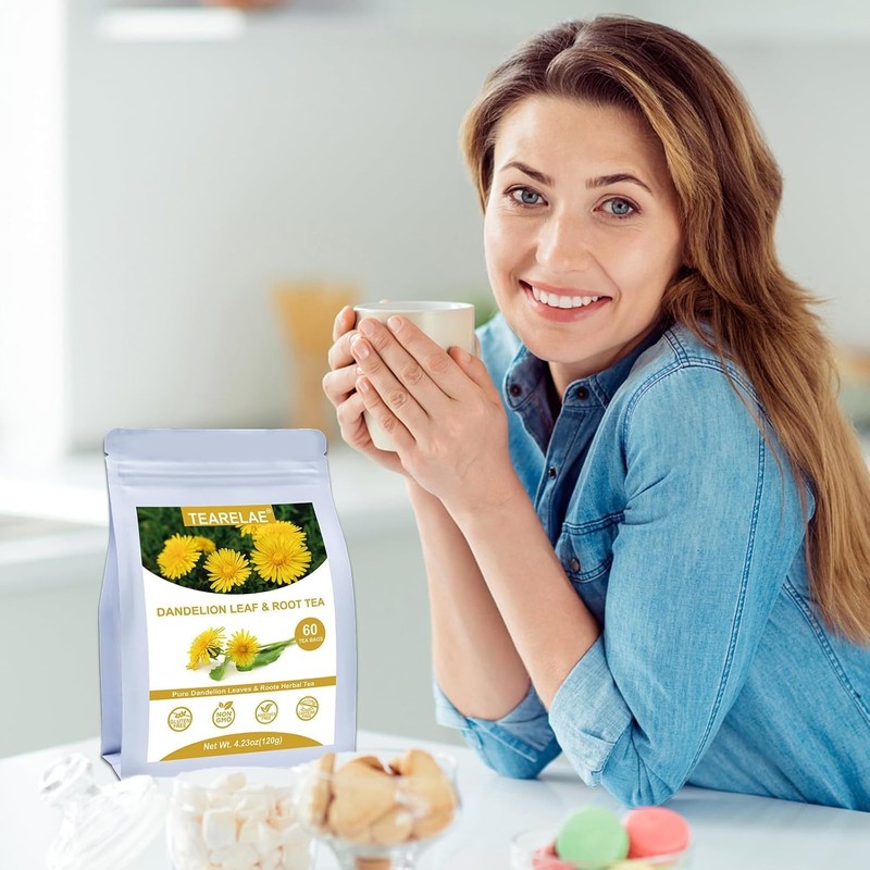 Dandelion Leaf & Root Tea - 60 Bags for Kidney Support & Digestion gallery