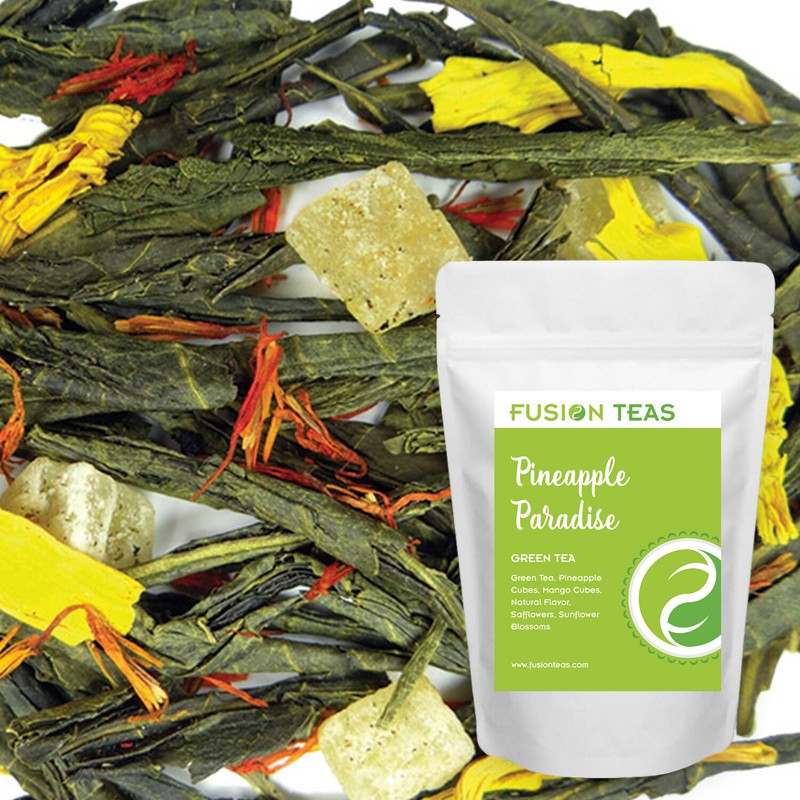 Pineapple Paradise Green Tea – Tropical Loose Leaf Blend – Fusion Teas