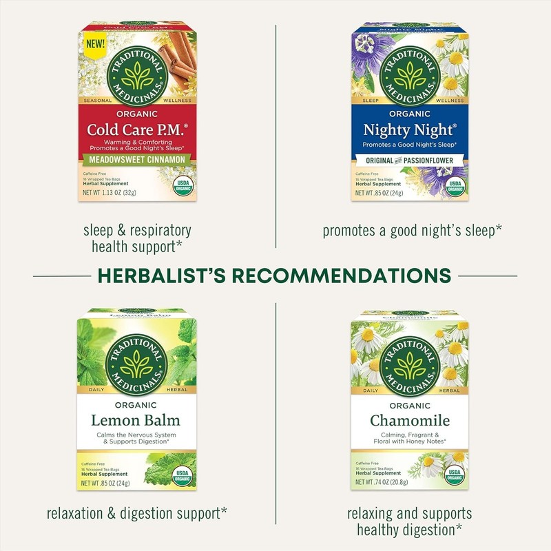 Herbal Sleep Support Tea - Organic Nighty Night with 16 Caffeine-Free Bags gallery