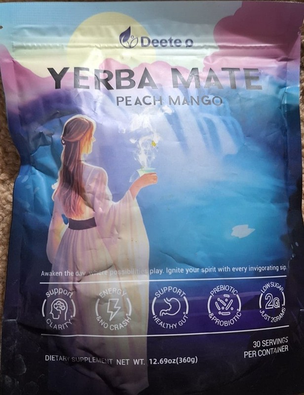 Yerba Mate Instant Tea Powder – Peach Mango Flavor 12.69 oz / 360 g /30 Servings