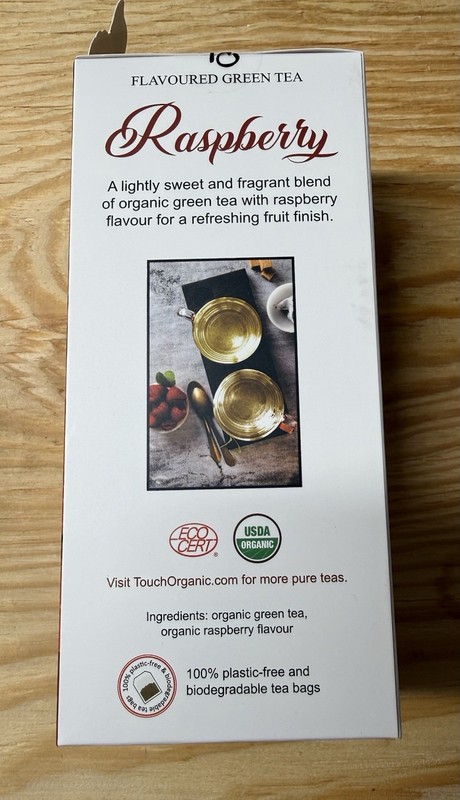 Touch Organic RASPBERRY GREEN Tea Bags, 40 Bags, 2.5 oz gallery