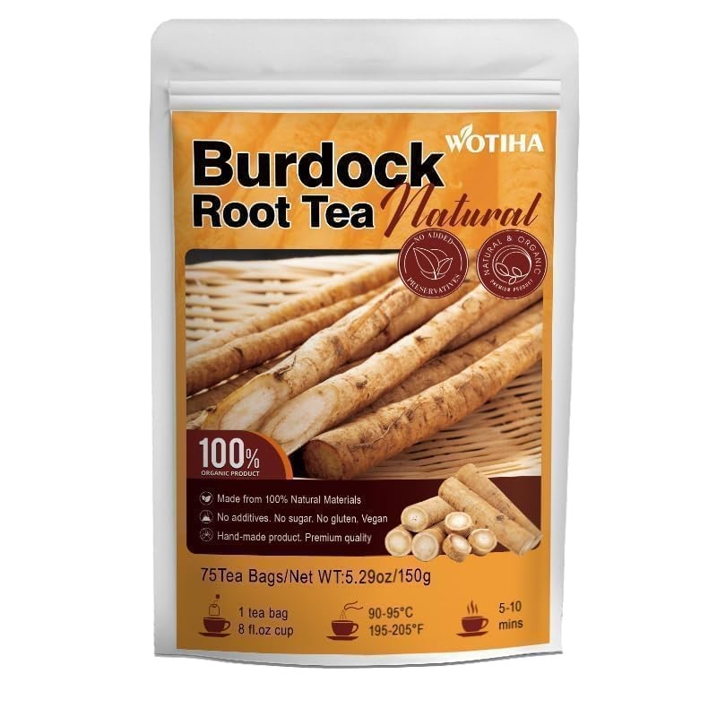 75 Count Burdock Root Tea Bags Natural Detox, Liver Support, Digestion Aid gallery
