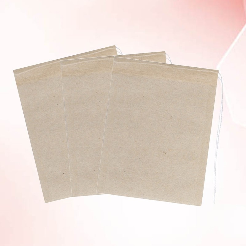 100 Pcs Drawstring Tea Bag Filter Paper Empty Tea Pouch Bags for Loose Tea gallery