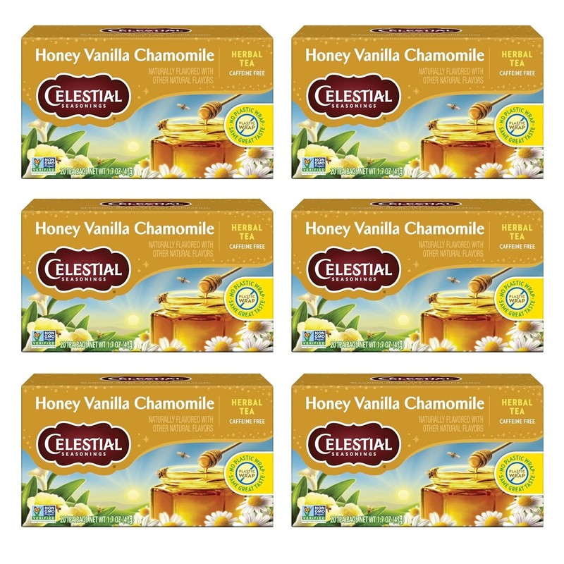 Natural Honey Vanilla Chamomile Tea Bags - 120 Count, Gluten Free and Relaxing gallery