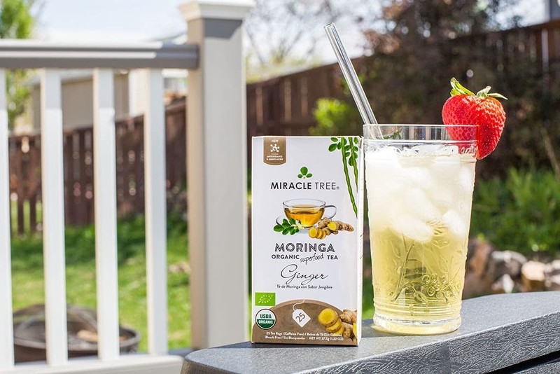 Caffeine-Free Organic Ginger Moringa Tea - 25 Bags for Stress Relief & Energy gallery