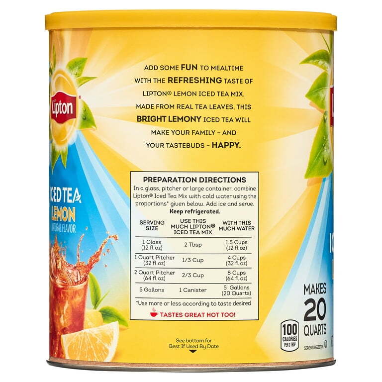 Lipton Iced Tea Mix Black Tea ,Lemon, Caffeinated Sweetened with Real Cane Sugar gallery