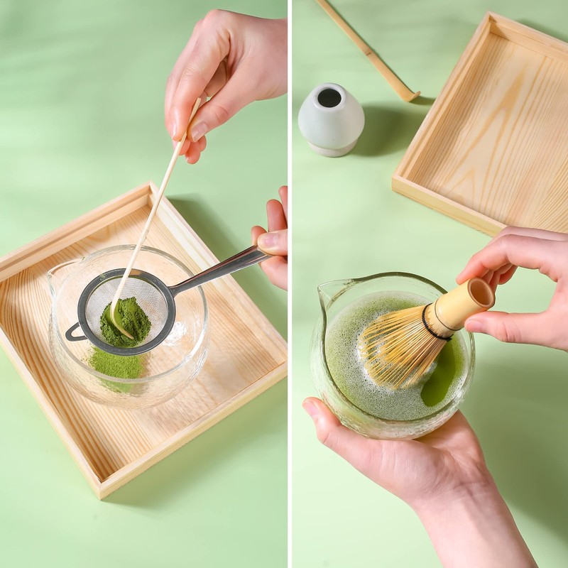 Matcha whisk Kit, Matcha Tea Set, Matcha Whisk and bowl (Chawan) Scoop (Chash... gallery