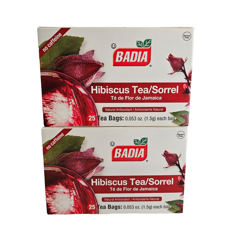 Badia Hibiscus Tea Sorrell 50 Bags Antioxidant No Caffeine BB 10/2027
