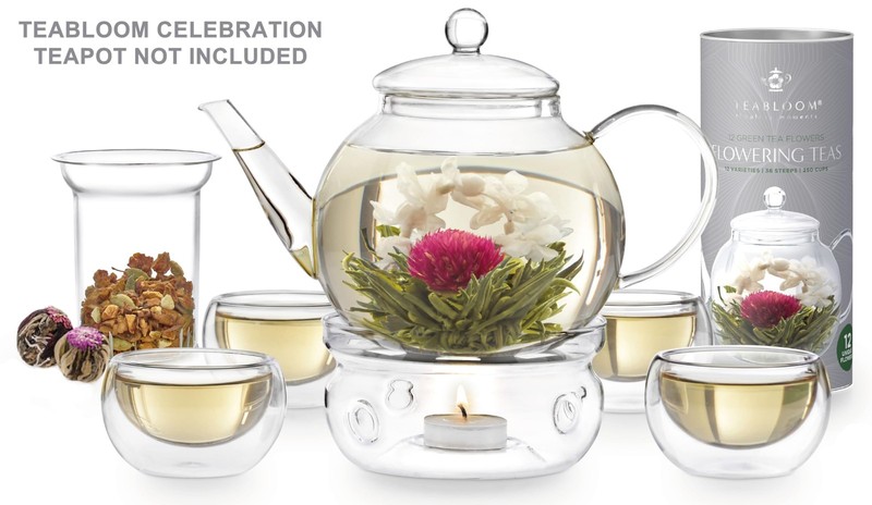 Teabloom Flowering Tea - 12 Unique Varieties of Fresh Blooming 12 Count gallery