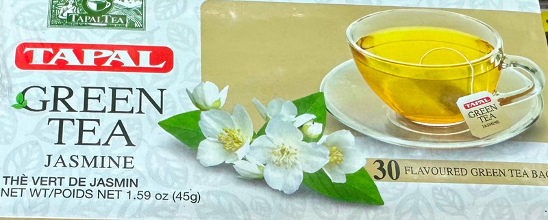 GREEN TEA JASMINE 30 TEA BAGS NET WT 1.59 OZ 45 G