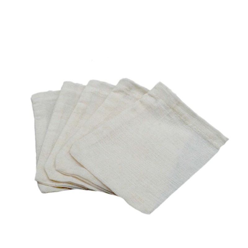 20PCS Cotton Cloth Tea Bags Drawstring Filter Empty Bag for Loose Leaf Tea Herb