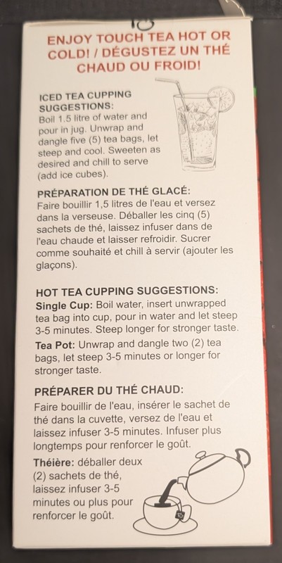 Touch Organic Raspberry Green Tea 40 Tea Bags Best By 11/05/2027 USDA ORGANIC gallery
