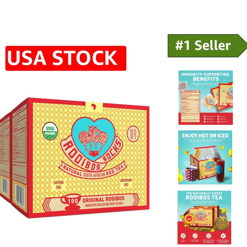 Naturally Sweet Rooibos Tea Bags – 200 Count Caffeine-Free & Sustainably Sourced