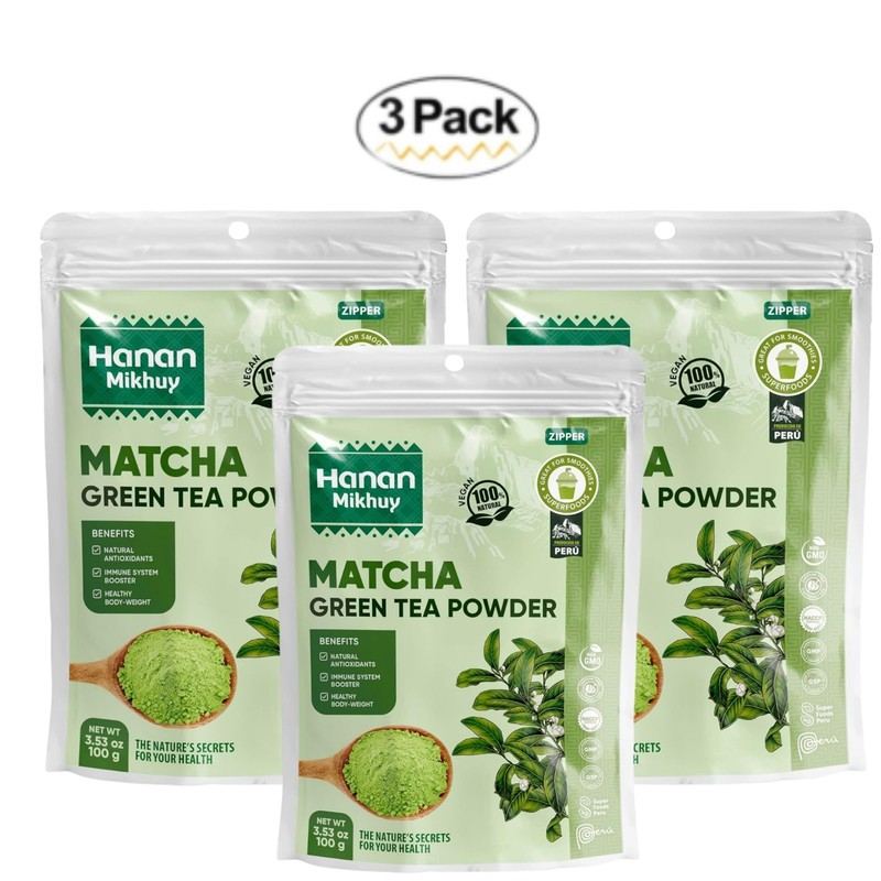 Matcha Green Tea (Té Verde) Powder (Molido) from Peru Andes 100% Natural