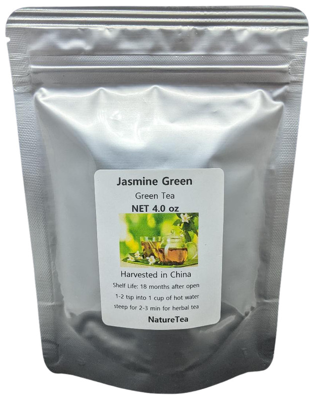Jasmine Green Tea – 4 oz – Loose Leaf Blend from 100% Nature