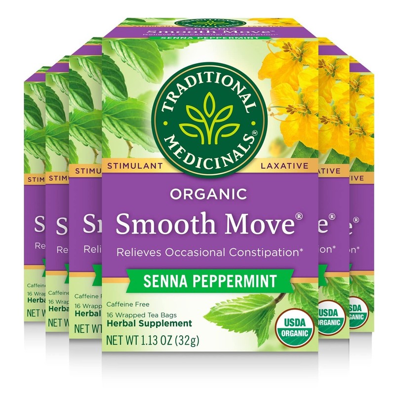 Organic Smooth Move Peppermint Tea - 96 Bags, Senna for Occasional Constipation gallery