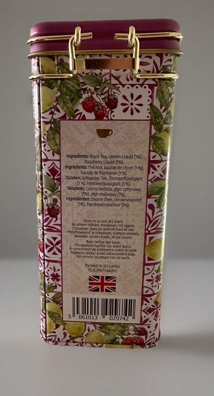 Charbrew English Tea Raspberry & Lemon Tea 60 Bags Swing Top Lid Afternoon Cuppa gallery