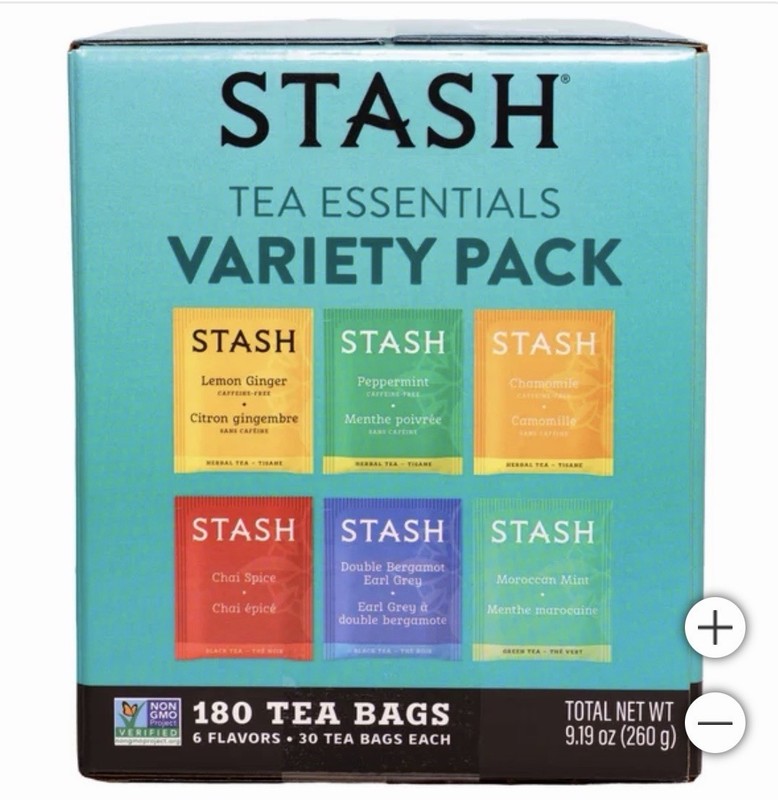Stash Tea Essentials Variety Pack, 180-count, 6 Flavor Tea 30 Bags Each, 6 Boxes gallery