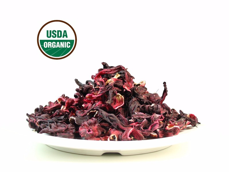 Organic Hibiscus Herbal Tea Premium Caffeine Free Handpicked Sorted 1/2 LB
