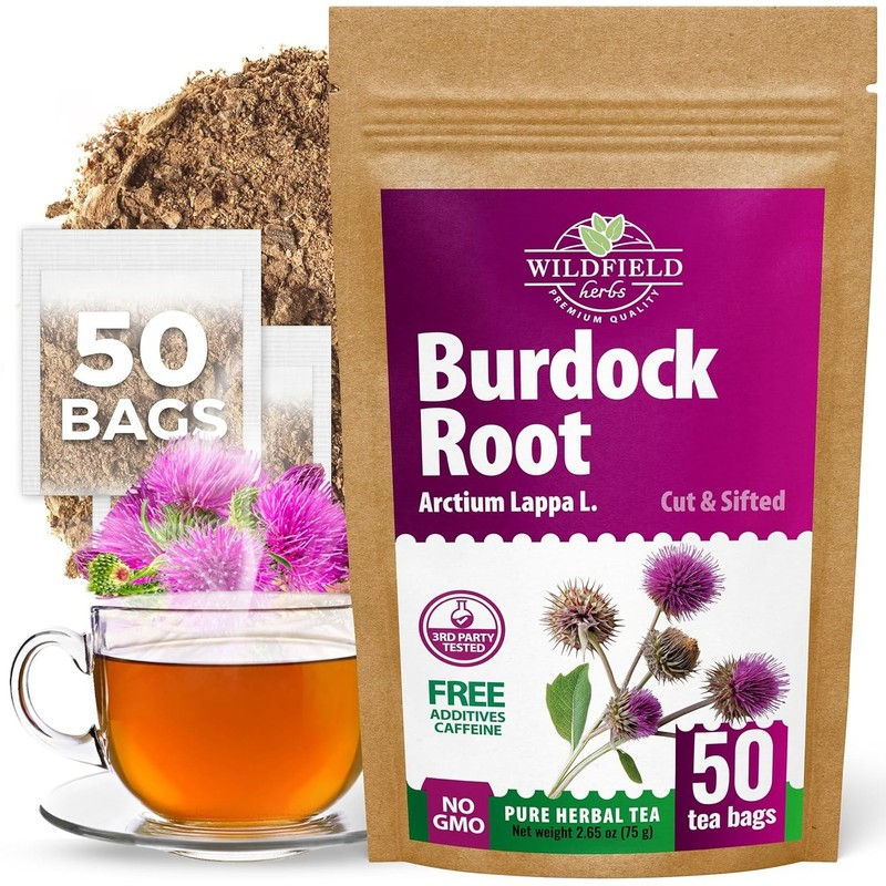 Carefully Sourced Burdock Root Tea - 50 Bags for Refreshing Relaxation gallery