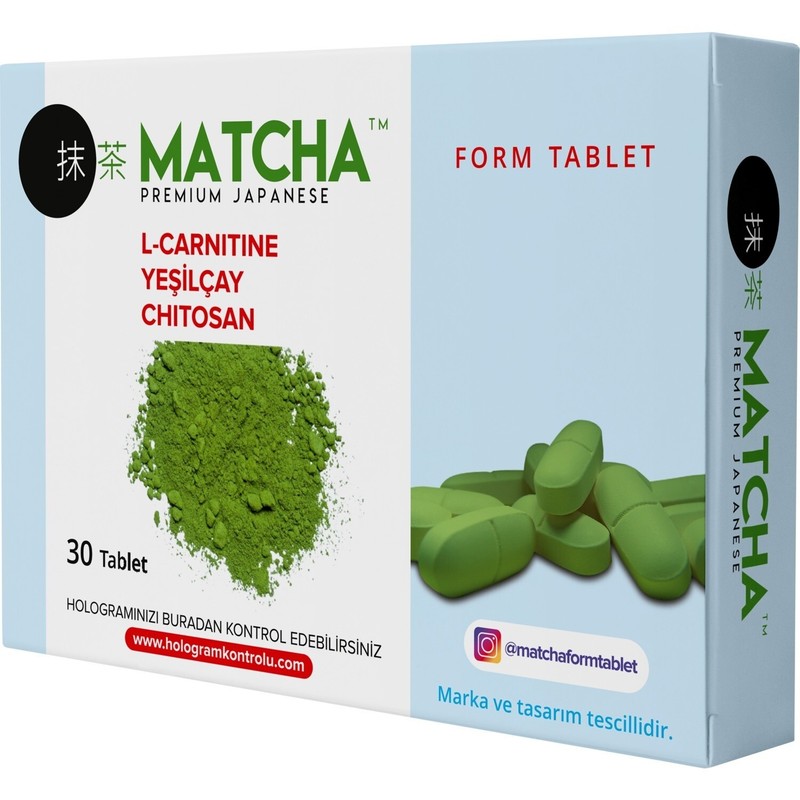 30 Tabs Matcha Form Tea Tablet Premium Japanese Detox Antioxidant Burner Natural gallery