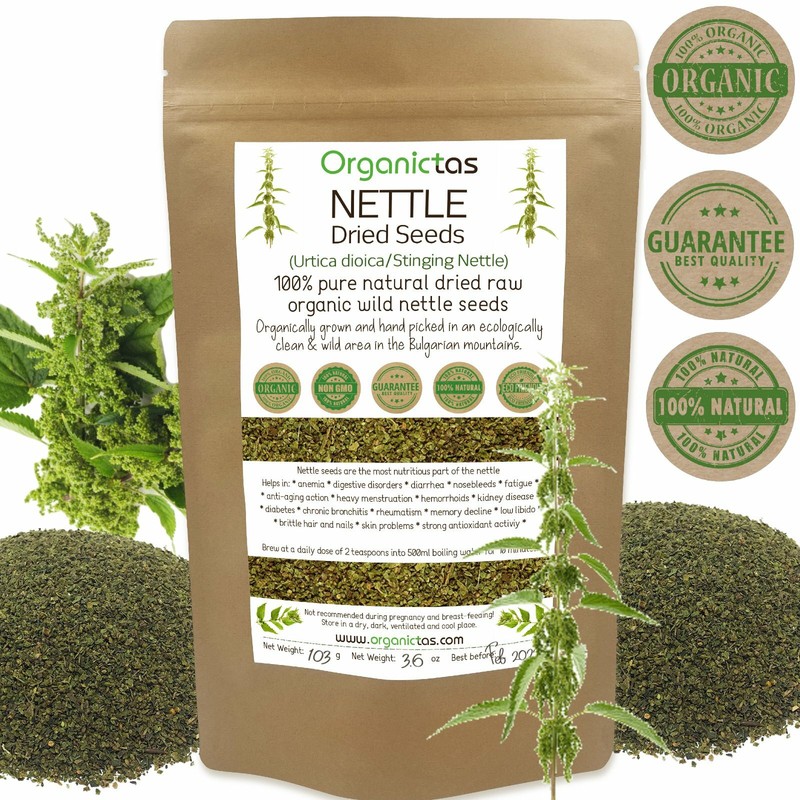 Organic STINGING NETTLE SEEDS Tea Loose Wild Harvest Bulgaria Urtica Dioica