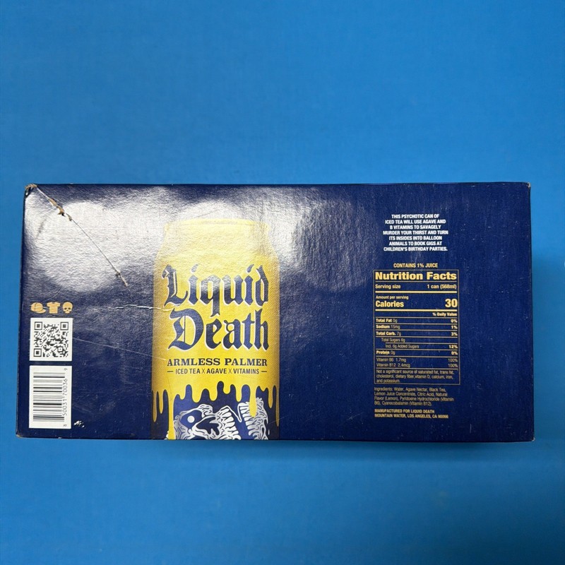 ARMLESS PALMER (Discontinued) Liquid Death 19.2oz King Size Cans 8-Pack gallery