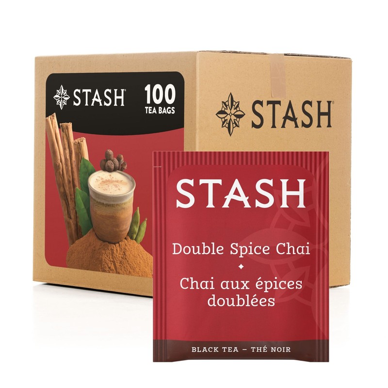 “Stash Tea Double Spice Chai Black Tea, Box of 100 Tea Bags (Packaging May Va…