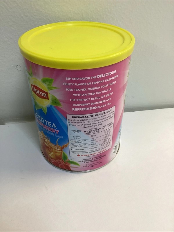 Lipton Iced Tea Raspberry Iced Tea Mix, Makes 10 Quarts NEW HTF Exp 05/27 gallery