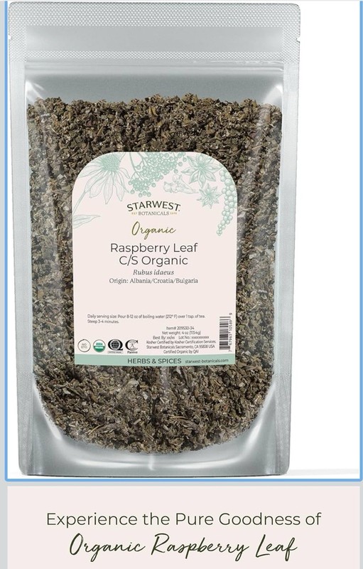 Starwest Botanicals Organic Raspberry Leaf - Herbal Loose Leaf Tea