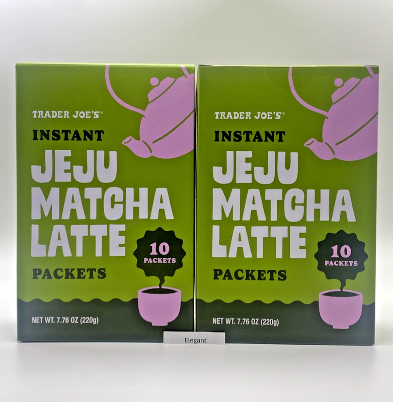 2 Packs Trader Joe’s Instant Jeju Matcha Latte Packets 7.76 oz Each, total 20