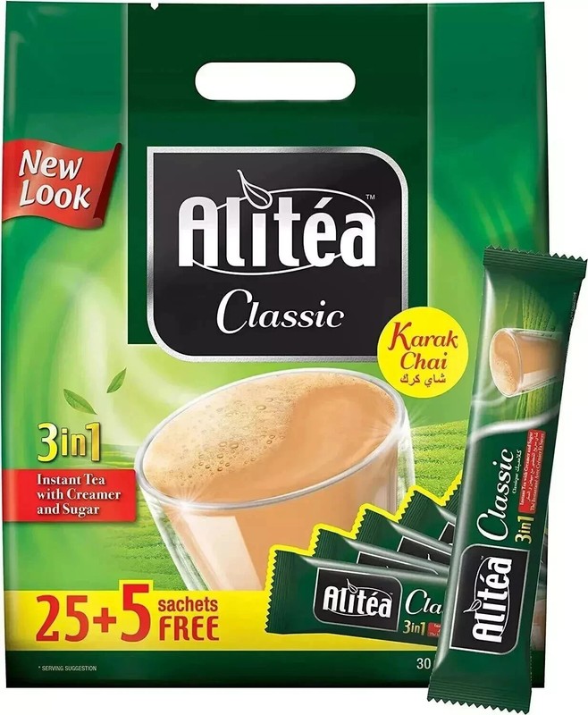 Power Root Alitea Classic 3 In 1 Instant Tea With Creamer And Sugar- 30 Sticks