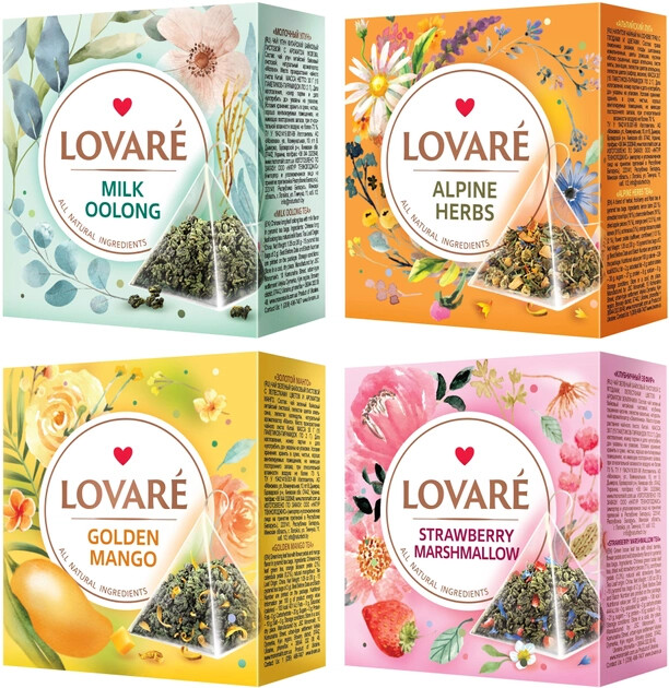 LOVARE Tea – Lovare Чай в Пирамидках – Ловаре Чай Aссорти Lovare Tea Pyramids