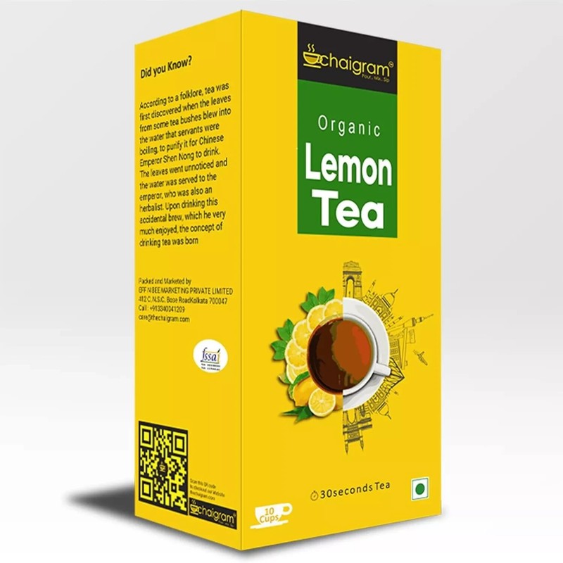 Chaigram Lemon Tea Instant Tea Premix – 10 x 14g =14 Free Shipping World Wide