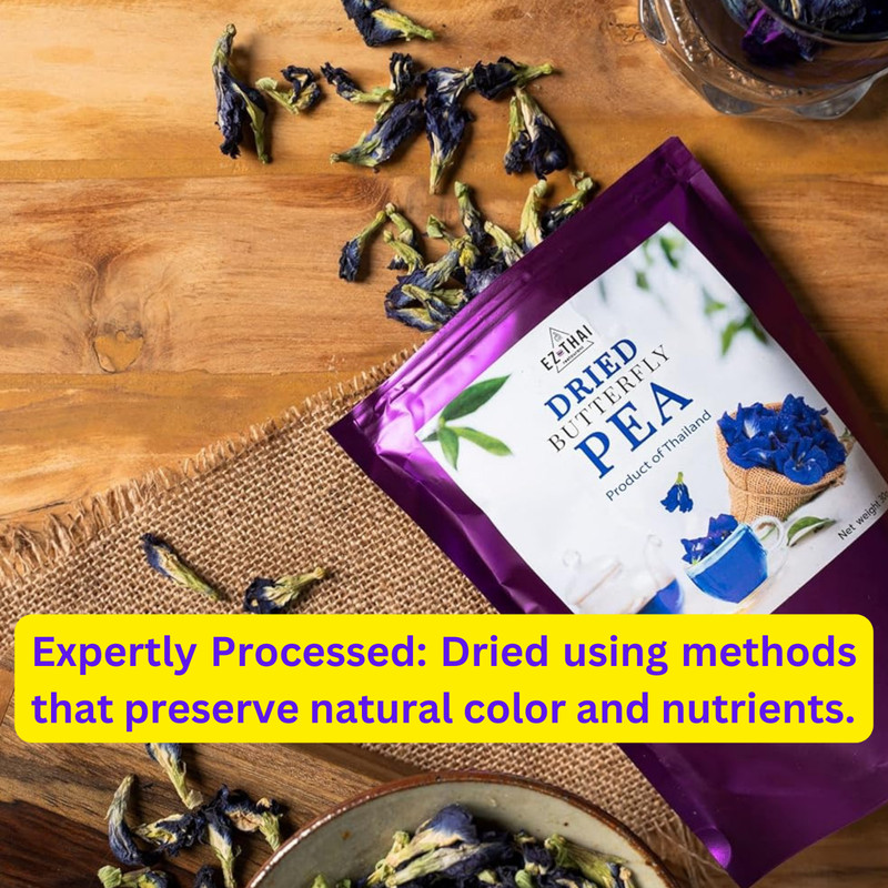 Value Packs 3 - Dried Butterfly Pea Flower Tea 1.58oz - Natural Thai Tea gallery