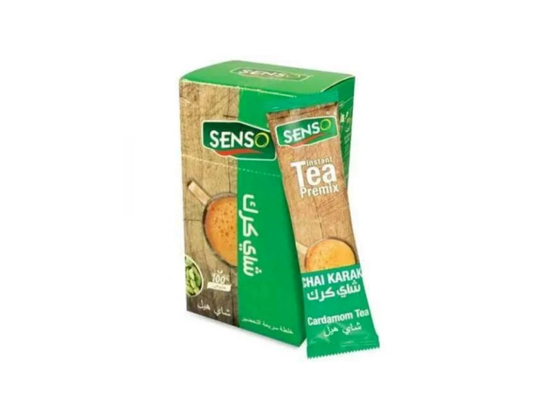 Karak Chai Tea Cardamom Instant شاي Senso كرك Sticks 20 Gram 8 Pieces Premix