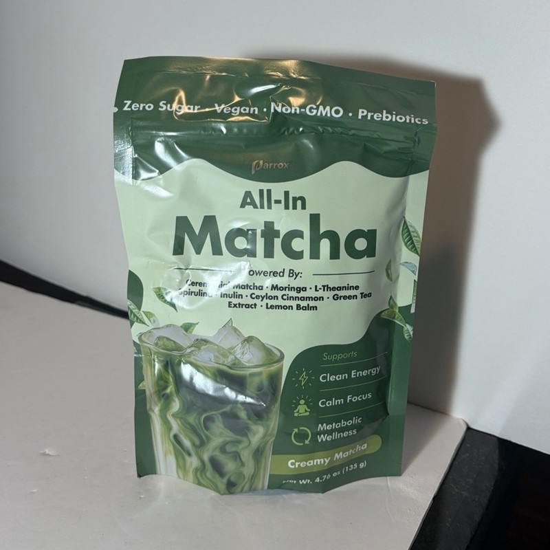 Harrox All-In Matcha Powder Creamy Matcha Vegan Zero Sugar Non-GMO 4.76 oz