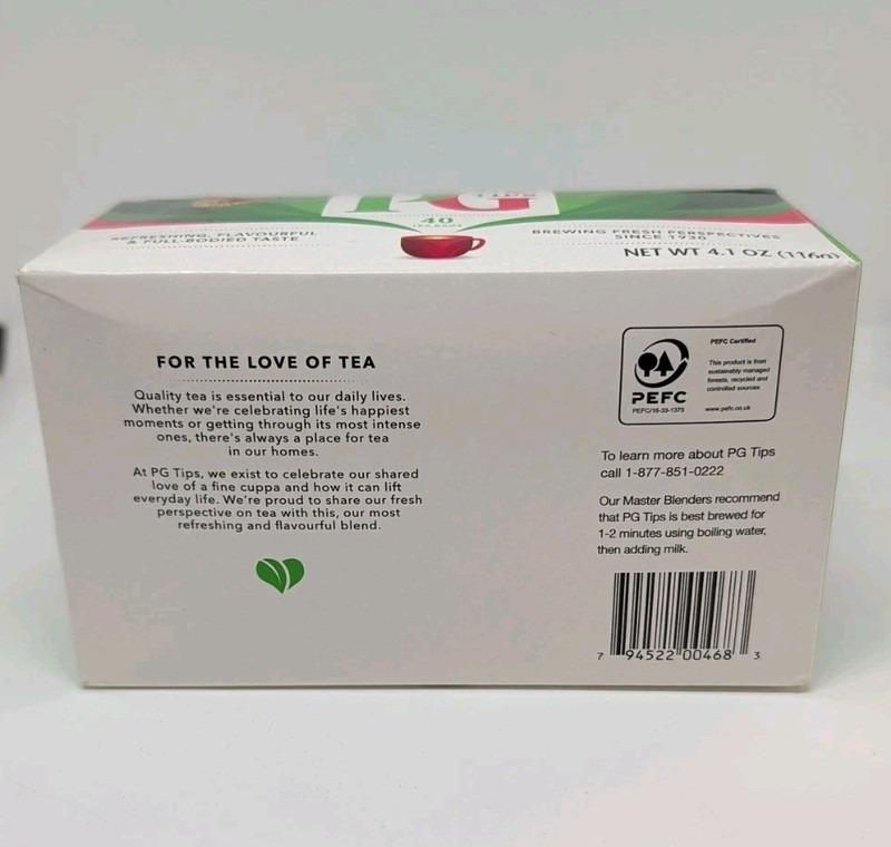 Experience PG Tips Black Tea, 40 Count Non-Pyramid Bags for Tea Lovers gallery